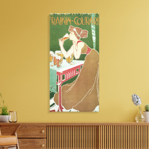 Toile Brasserie Fraikin-Courard de bière Art Nouveau vin