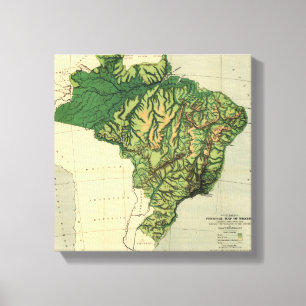 Toile BrazilPhysical MapBrazil panoramique