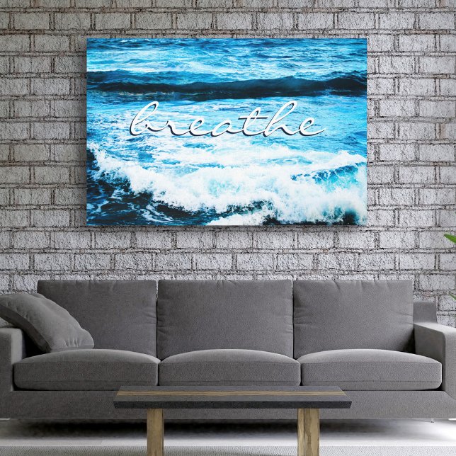Toile Breathe Cote Hawaii Turquoise Ocean Waves Photo (Créateur téléchargé)