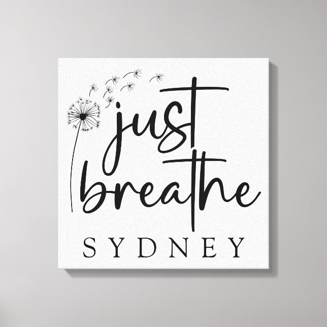 Toile Breathe Dandelion Nom personnalisé (Recto)