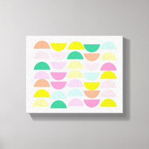 Toile Brillant Pastels géométriques Monnaie d'été ro