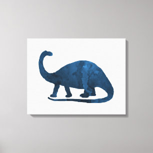 Toile Brontosaurus - Bleu marine - Dinosaur