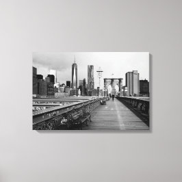 Toile Brooklyn pont noir et blanc