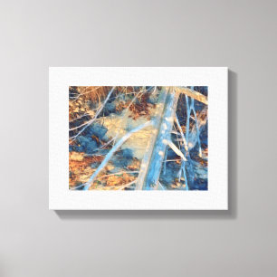 Toile Brosse de bord rustique blanchie au soleil Imprime