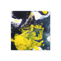 Brosse noire et jaune Abstraite