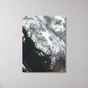 Toile Brouillard et neige en Colombie-Britannique
