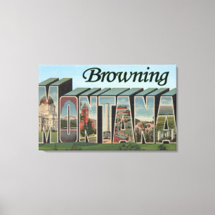 Toile Browning, Montana - Scènes de grandes lettres