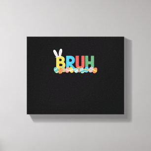 Toile Bruh Bunny Pâques mème mignon Pour Enfants _10