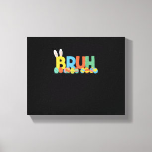 Toile Bruh Bunny Pâques mignon Mème Pour Enfants _9