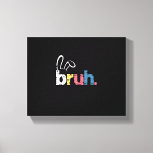 Toile Bruh Bunny Pâques mignonne mème pour enfants _4