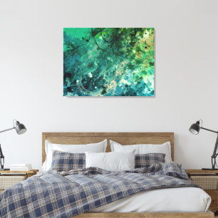 Toile Bruit vert Abstrait