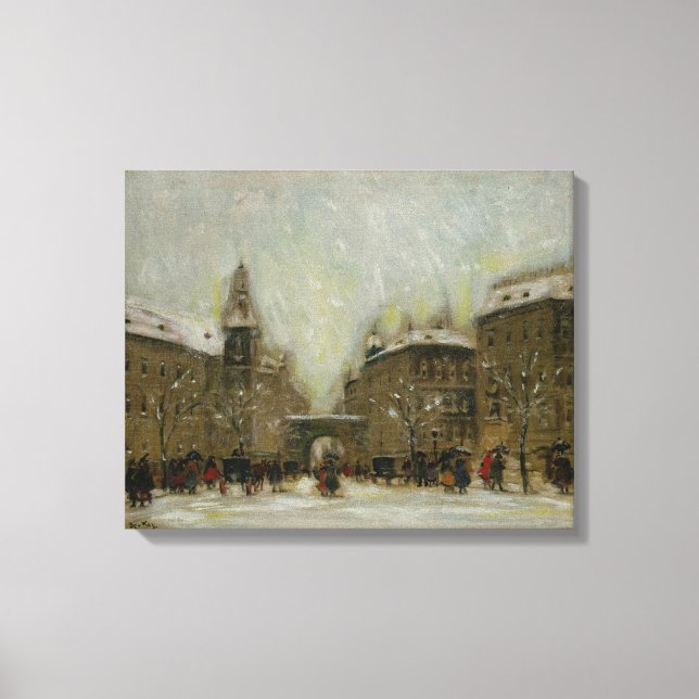 Toile Budapest dans la neige (Recto)