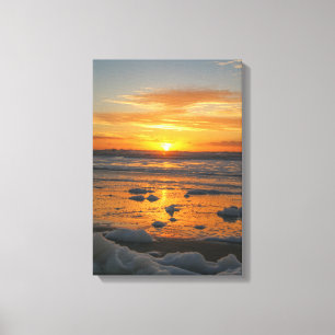 Toile Bulles de coucher de soleil