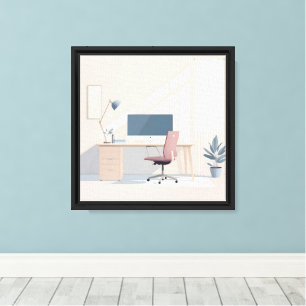 Toile Bureau à domicile minimal