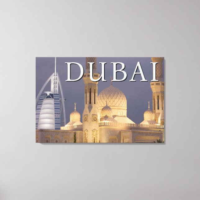Toile Burj al Arab | Mosquée en soirée Dubaï (Recto)