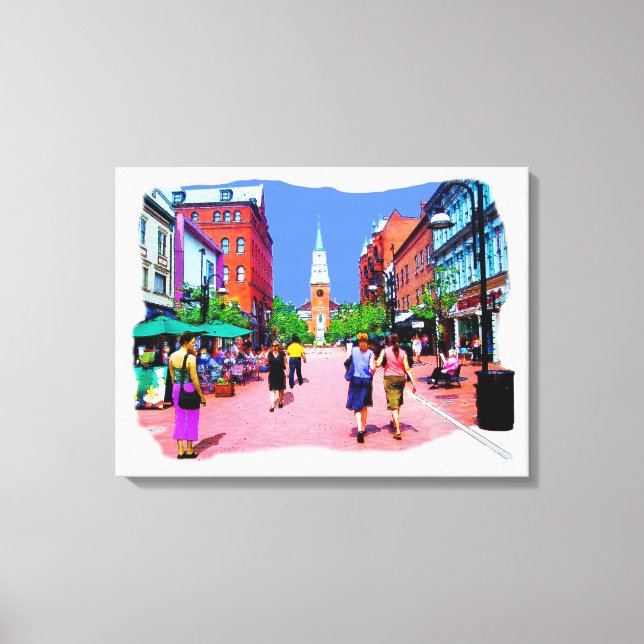 Toile Burlington Vermont Church St Canvas Peinture (Recto)