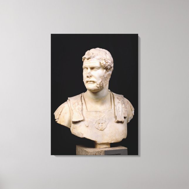 Toile Buste de l'empereur Hadrien trouvé en Crète (Recto)