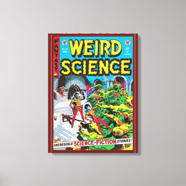 TOILE C 1950S COMIC BOOK COVER 'WEIRD SCIENCE' (Recto)