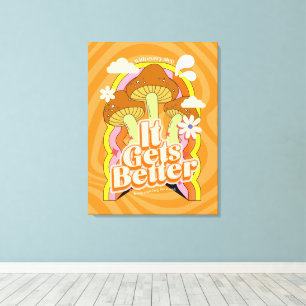 Toile Ça devient mieux   Personnalisation de Good Vibes 