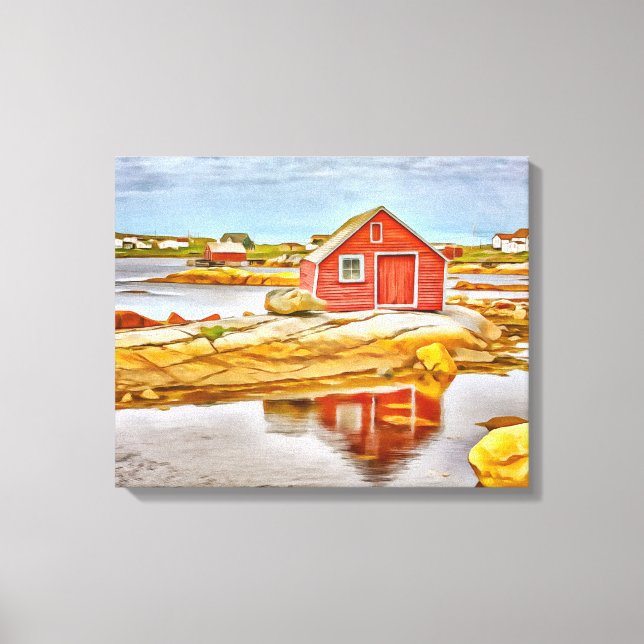 Toile Cabane de pêche sur Fogo Island Terre-Neuve (Recto)