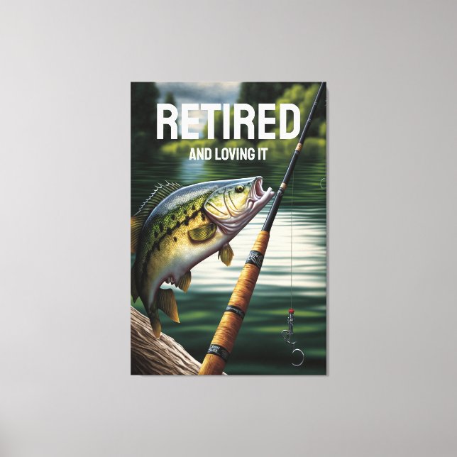 Toile Cabine à la retraite de la pêche achigan de lac à  (Recto)