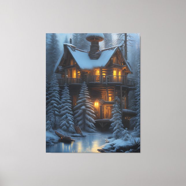 Toile Cabine dans les bois (Recto)