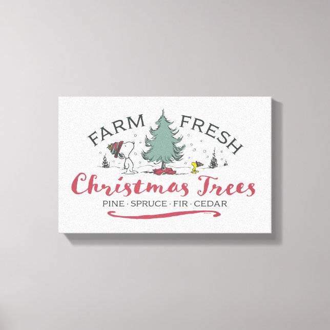 Toile cacahuètes | Arbres de Noël frais de ferme (Recto)