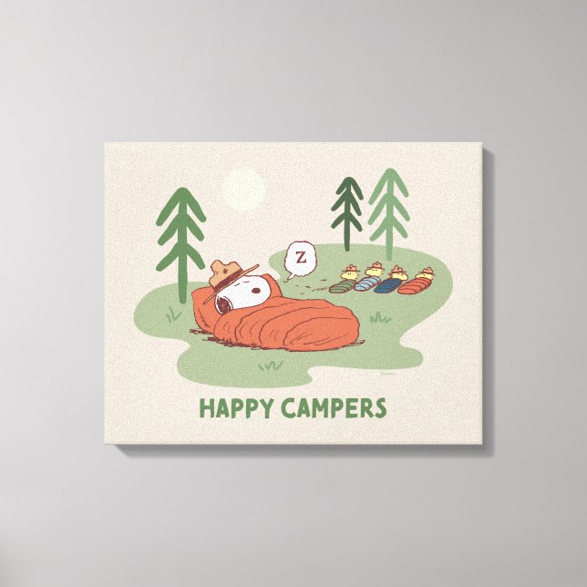 Toile cacahuètes | Campeurs de couchage Snoopy & Woodsto (Recto)