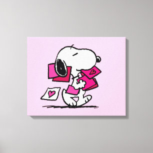 Toile cacahuètes   Saint Valentin   Snoopy Avec Valentin