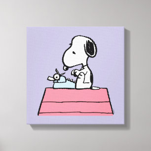 Toile cacahuètes   Snoopy à la machine à écrire