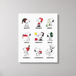 Toile cacahuètes Snoopy Christmas Holiday Moods