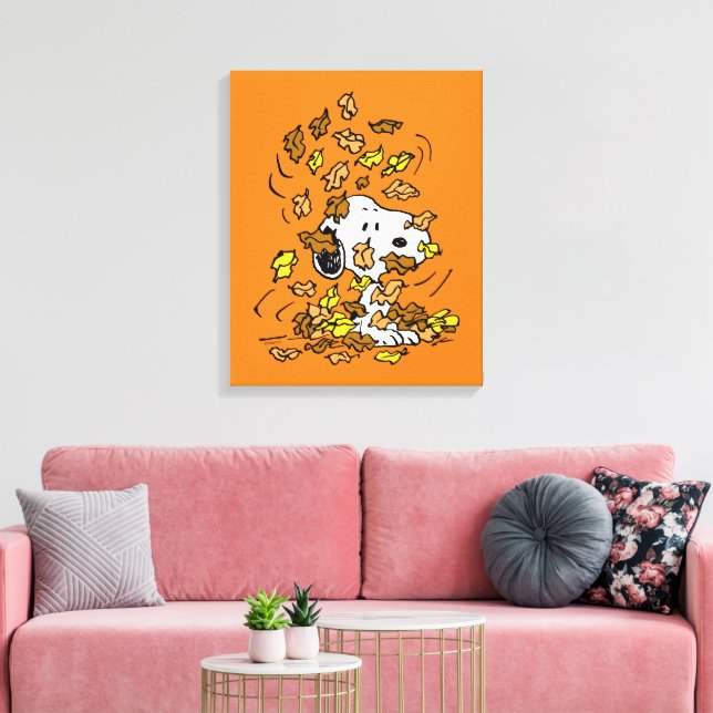 Toile cacahuètes | Snoopy Pile de Feuilles (Insitu(Salon))