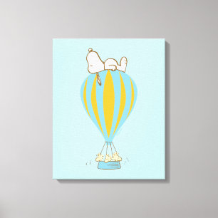 Toile cacahuètes   Snoopy & Woodstock Hot Air Balloon