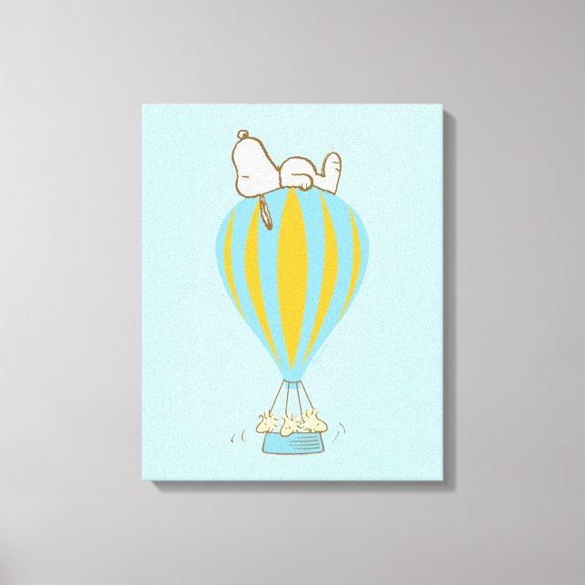 Toile cacahuètes | Snoopy & Woodstock Hot Air Balloon (Recto)