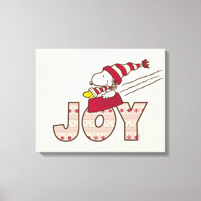 Toile cacahuètes | Snoopy & Woodstock Joy Sled Ride (Recto)