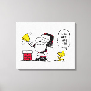 Toile cacahuètes   Snoopy & Woodstock Père Noël Bell Rin