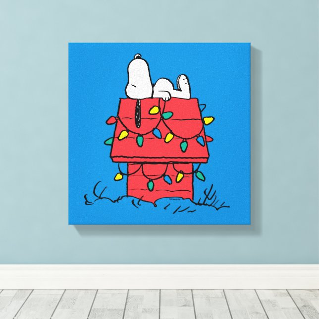Toile cacahuètes | Snoopy's Dog House With Lights (Insitu (Plancher de Bois))