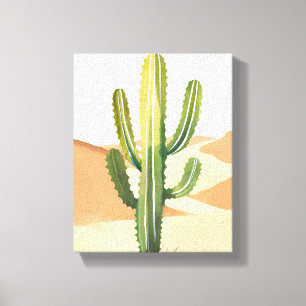 Toile Cactus du désert Cactus verts à l'aquarelle