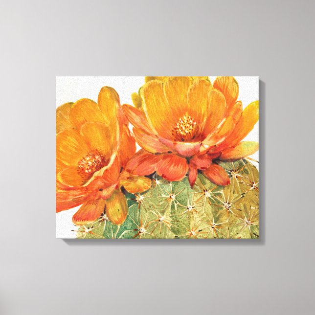 Toile Cactus Orange Blossoms (Recto)