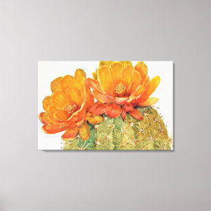 Toile Cactus Orange Blossoms