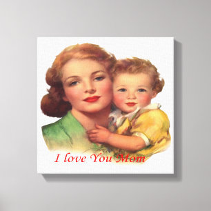 Toile Cadeau adorable pour la fête des mères