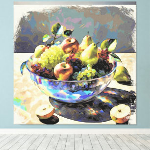 Toile *~* Cadeau d'art. Bol en cristal de fruits SC6