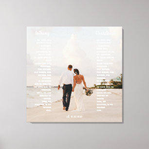 Toile Cadeau d'art de voeux de mariage élégant