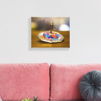 Cadeau de dreidel de Hanukkah SlipperyJoe à base o