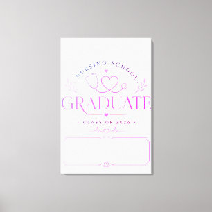 Toile Cadeau de fin d'études d'infirmière personnalisé 2