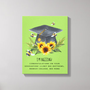 Toile Cadeau de Graduation BEE - Fun Im Buzzing Personna
