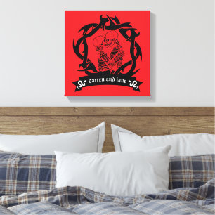 Toile Cadeau de mariage romantique gothique et de la Sai