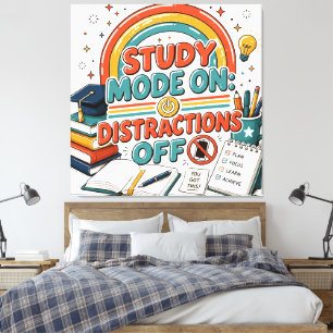 Toile Cadeau d'étude collégial graphique de rentrée scol