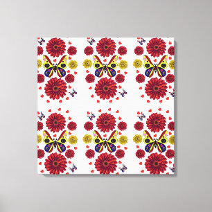 Toile Cadeau Floral Personnalisé Papillon de Printemps