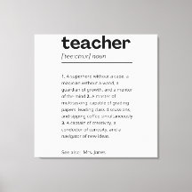 Cadeau personnalisé de l'enseignant - Définition d